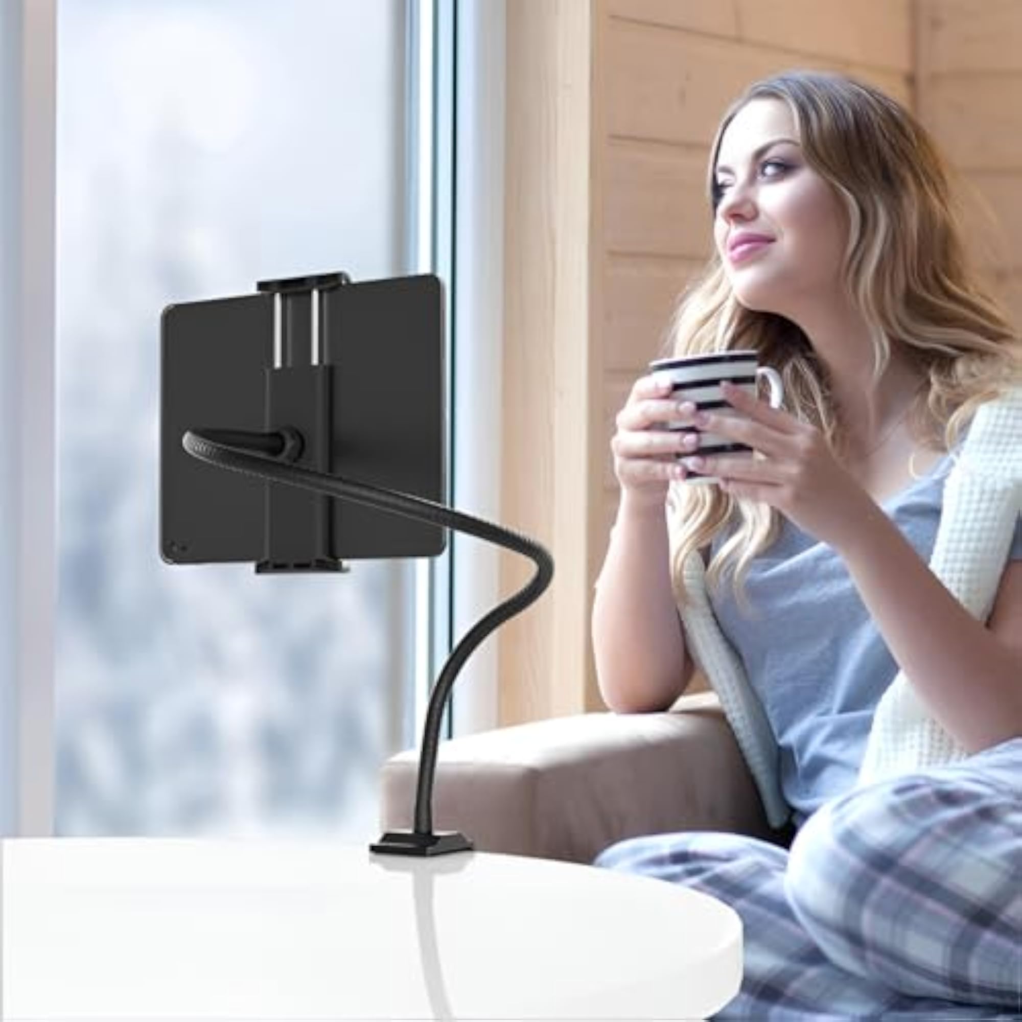 LikeStar Universal Flexible Long Arm Metal Lazy Mobile Holder Stand