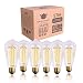 Edison Bulb, NALAKUVARA 60w Filament Long Life Vintage Antique Style Incandescent Clear Glass Light Squirrel Cage Design E26 E27 Medium Base Lamp (6 Pack) for Chandeliers Wall Sconces Pendant Lighting