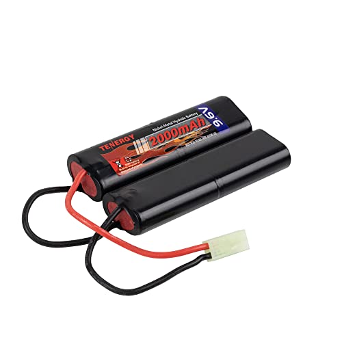 Tenergy Airsoft Battery 9.6V Nimh Nunchuck Battery With Mini Tamiya Connector High Capacity 2000Mah Battery Pack For Airsoft Guns #TOP5