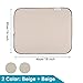 SINLAND Microfiber Dish Drying Mat Super Absorbent Dish Drying Pad for Drainer Kitchen Counter, Large Size Mat for Countertops or Sinks 16Inch X 18Inch Beige 2 Pack
