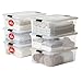 Produktbild Iris Ohyama, 6er-Set, Aufbewahrungsboxen, 30 L mit Clips, stapelbar, Wohnzimmer, Schlafzimmer, Garage - New Top Box NTB-30 - Transparent