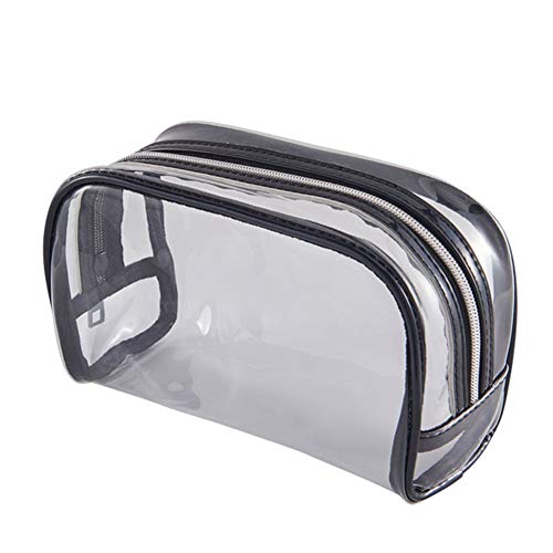 Cheaonglove Kulturtasche MäNner Kosmetiktasche Transparent Klare Wasch Tasche Kulturtasche Klar Tasche Waschen Tasche Frauen Klar Kosmetik Tasche Black,70846 Cover