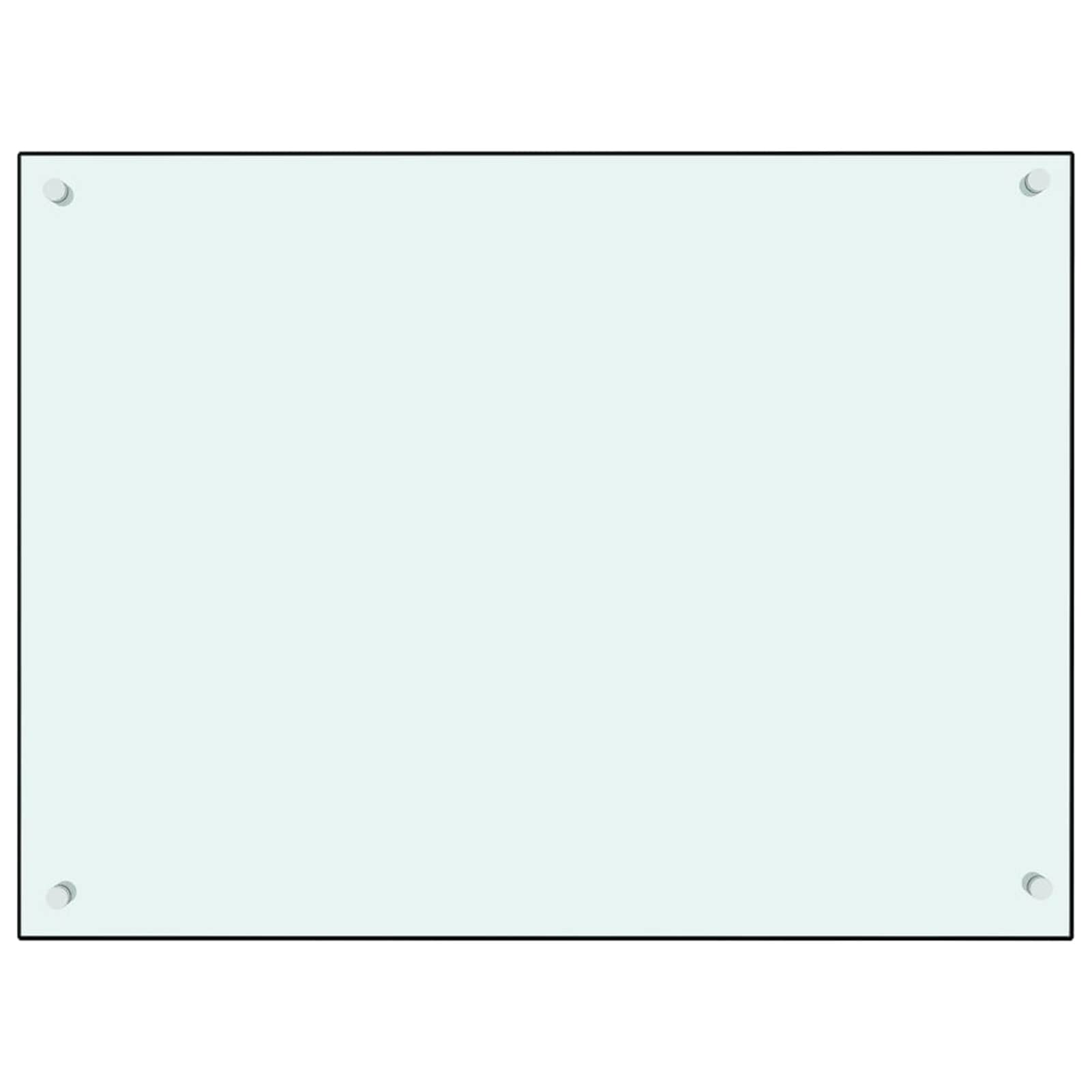 Paraschizzi per Cucina Bianco 80x60 cm in Vetro Temperato,Cucina e Pranzo,Strumenti e Utensili cucina-249456