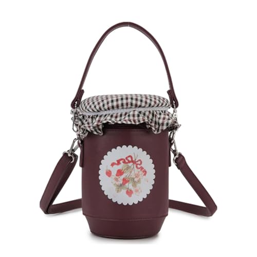 Strawberry Purse Cute Crossbody Bag Top Handle Novelty Bottle Shaped Shoulder Handbag for Women Ideal Gifts