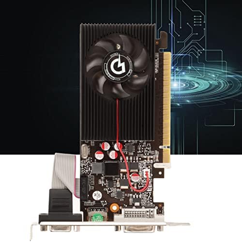 GT730 4GB GDDR3 Gaming Graphics Card, Single Fan Desktop Computer Graphics Card, VGA DVI PCIE 1.1 128bit 700MHz For GF108 40nm, PCB Board Integrated Cooling Module