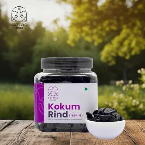 Image of Sattvic Foods Kokum Rinds (400 g) | No Additives, Wet and Juicy Sun-dried Kokum | Sourced from Goa | Rich in Vitamin C & Supports Digestion | Perfect for Curries, Juices, & Traditional Syrups