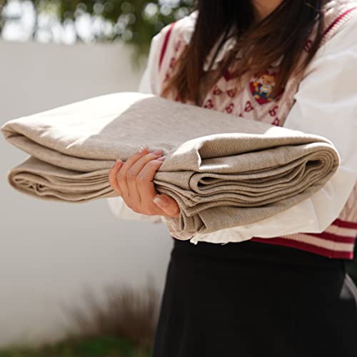 Putian Merino Wool Blend Blankets - Lightweight, Ultra-Soft, Warm Throw, 59"X 87", Great For Bed, Travel, Car, Camping, All Seasons Use, Kaki #TOP6