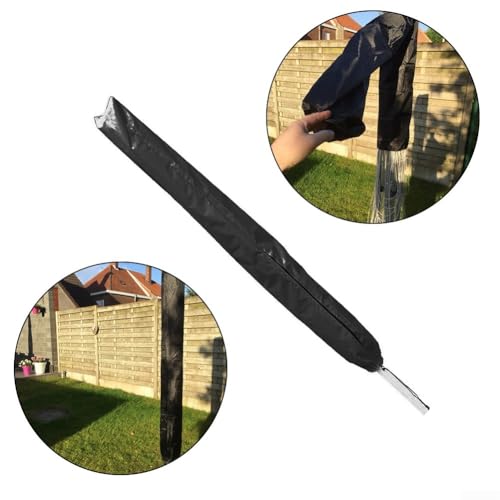 Yuanpgky Rotary Washing Line Cover Waterproof Fabric Rotary Outdoor Clothes Dryer Cover Protective Weather Resistant Small Parasol Cover for Garden Dryer and Airer(168cm) - Image 3