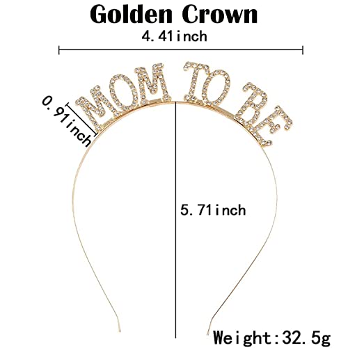 Image of Rozi Decoration Golden Theme Mom To Be Decoration Items Set, Baby Shower Decoration Items for Home Marathi, Mom To Be Decoration Set Combo Pack of 9 Pcs