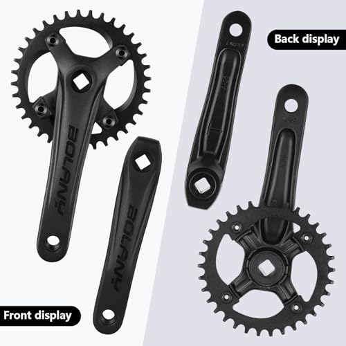 Bolany Mountain Bike Crankset Mtb 1X Square Taper Crankset 104 Bcd 170Mm Crank 32/34/36T Compatible With Shimano thumb #7