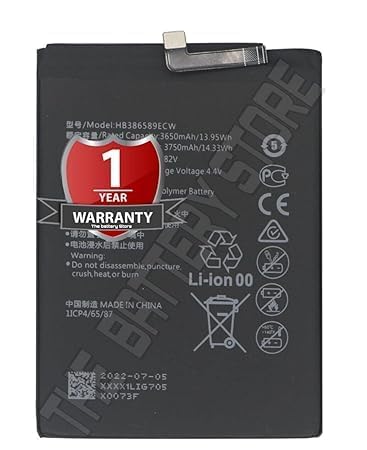 Image of THE BATTERY STORE Original HB386589ECW Battery for Honor 8X View 10 V10 Huawei P10 Plus /Mate 20 Lite /Nova 3 Nova 4 (3750mAh-HB386589ECW Battery with 1 Year Warranty. (for Honor 10 Plus)