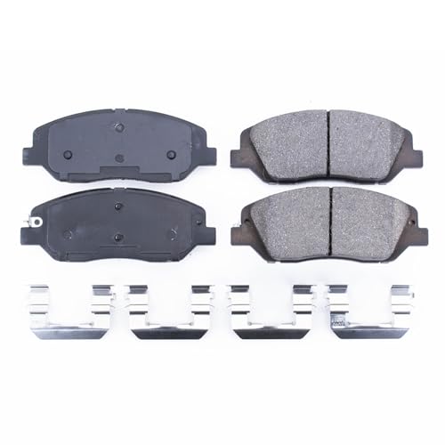 Image of PowerStop Front Brake Pads for Hyundai Santa Fe 2017-18 | Hyundai Santa Fe XL 2013-19 - Z17 Ceramic Brake Pads with Installation Hardware, 17-1917