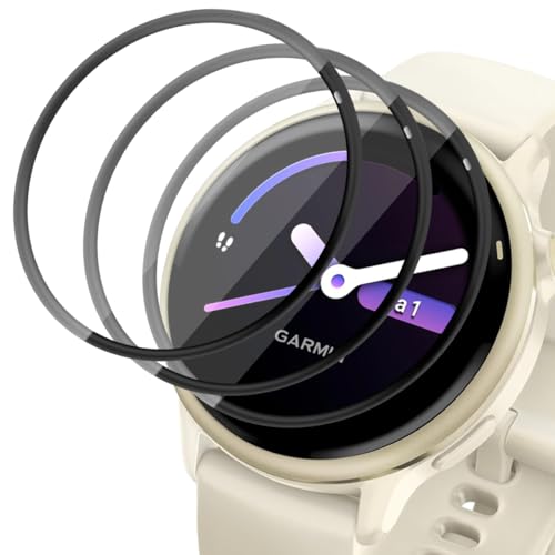 Zerrshoo 3 Piezas Protector Pantalla para Garmin Vivoactive 6 Película TPU Híbrida, Alternativa flexible al Cristal templado, Cobertura 3D, Anti-Arañazos Sin Burbujas, HD Transparente