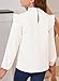 blibean Girl Fall Blouse Ruffle Long Sleeve Tops Tween Kid Solid Tee Shirt Casual Semi Formal Western Outfit Spring Fashion Party Clothes Size 12 14 Year Old White