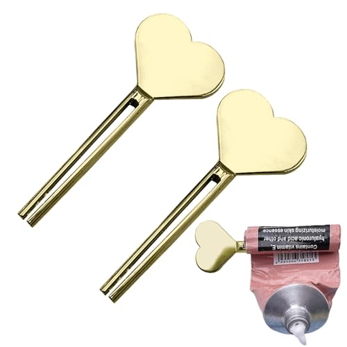 Tubo de pasta de dientes llave: exprimidor de acero inoxidable, exprimidor de rodillo duradero | Dispensador conveniente, abrazadera de ajuste de metal, crema, gel, pintura, ungüento cosmético, soluci