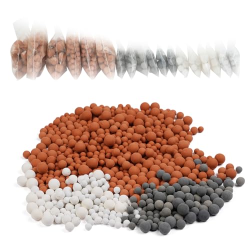 Vicloon Mineralkugeln, 18 Packungen Duschkopf, Filtersteine Wirken Antibakteriell, Anti-Kalk-Ersatz, Mineral, Duschbälle, Negative Lonen, Mineral, Duschbälle, Ionenfilternd
