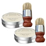NASSMOSSE 2 Sets Lederreparaturcreme mit Pinsel, Polier-, Wiederherstellungs- und Schutzwerkzeug für Lederreparaturen für Schuhe, Sofas und Möbel