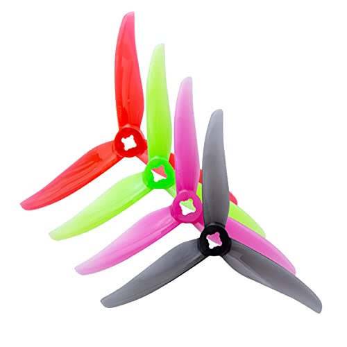 Gemfan Hurricane 4023 3-Blade Props with 1.5mm for 1505-3600 Brushless Motor RC Drone FPV Racing Toothpick 16pcs 8CW 8CCW