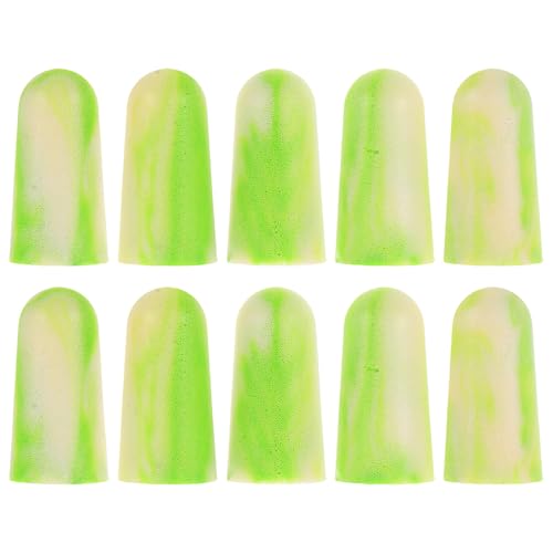 Healeved 5 Pares Tapones Oídos de Esponja Antirruido, 5 Pares de Colores Blanco y Verde, Reducción de Ruido para Dormir, Conciertos y Trabajo, Suaves y Cómodos para Viaje y Uso Diario