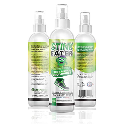 Stink Eater Natural Enzyme Shoe Deodorizer Spray, Foot Odor Eliminator & Freshener | Wipe Out the Cause Of Smells At Their Source - Thumbnail 7
