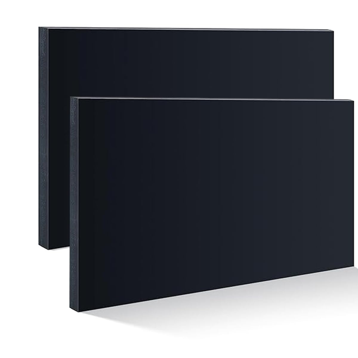 2 Pcs HDPE Plastic Sheet, HDPE Sheet 1/2" Thick, Size 6" X 12", High Density Polyethylene Sheet Solid Plastic Block For DIY Projects For Machining Home (Black