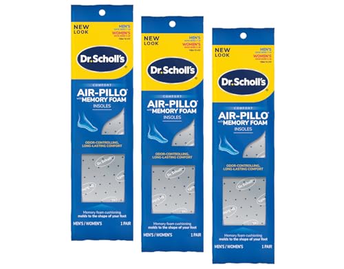 Dr. Scholl's Insoles Air-Pillo Cushioning - 3 Pairs (Men's Sizes 7-13 & Women's Sizes 5-10)