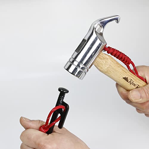 RiveRock(リバロック) 30cm ペグ 収納 バッグ テント タープ スチールペグ 反射ロープ 安全キャップ付き (30cmペグ12本/収納バック) 7枚目