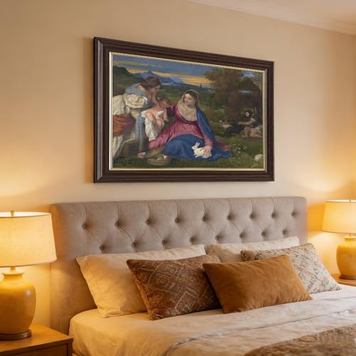 La Vierge du lapin impression sur toile grand format cadre suspendu mur bureau - 4