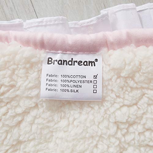 Brandream Crib Bedding Set For Girls Pink Princess Nursery Bedding 3 Pc Sweet Daisy Ruffle Blanket, 100% Cotton #TOP4