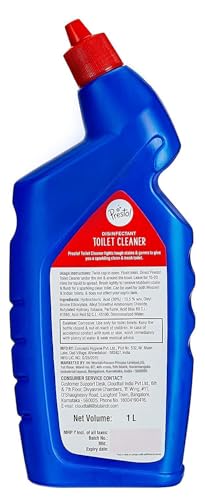 Image of Amazon Brand - Presto! Disinfectant Toilet Cleaner Liquid | Original | 3 Litre | 1 L x 3 Packs | Kills 99.9% Germs | Removes Stains | Indian & Western Toilets | Fights Odours | Cleans, Disinfects