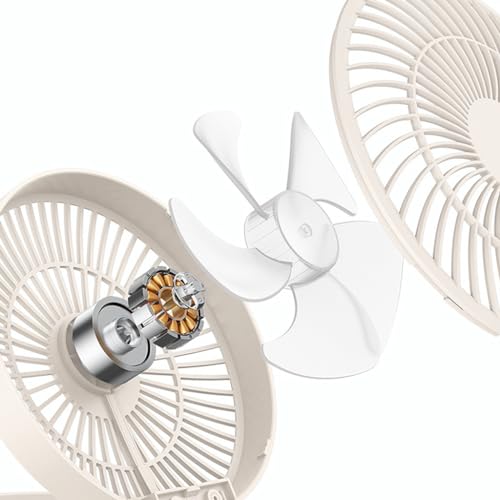 Ventilador de parede de mesa, controle remoto, cabeça oscilante, ventilador pequeno, luz ambiente do