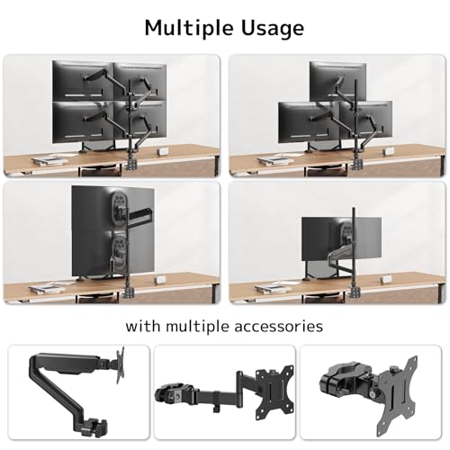 Barra de monitor extralarga de 814 mm y 35 mm de diámetro para soportes de escritorio 5