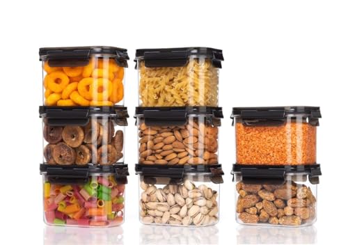 Image of RECLUSE 700ml food storage container Air Tight 100% Unbreakable Container Lock System Kitchen Storage Container, BPA-Free, Plastic Canisters with Durable Lids Ideal for Cereal (pack of 2)