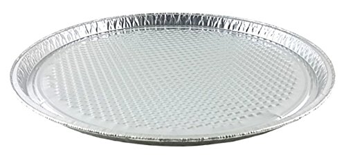 Pactogo 12" Round Aluminum Foil Pizza Pan - Disposable Waffle Bottom Baking Sheets Made In Usa (Pack Of 25) #TOP1