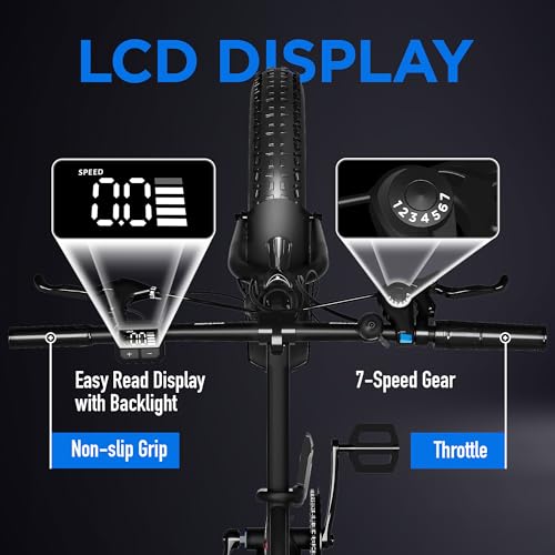 Totem Folding Electric Bike For Adults-Foldable E Bicycle Fat Tire 20 Inch X 4.0-Removable 48V 500Wh Lithium Battery-Brushless Motor 750W Peak-Long Range 40 Miles 20Mph-E-Bikes Gifts For Women,Men,Teens thumb #7
