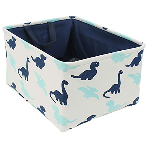 Uxcell Storage Basket Bin With Cotton Handles, Fabric Storage With Drawstring Closure For Clothes Towel Toys Organizer,Laundry Basket For Home Shelves Closet X-Large Navy Blue+White #TOP11