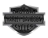 Chroma Graphics 41713 Aluminum Decal in Black Chrome with Harley-Davidson Insignia - 4-3/8' x 3-1/2'