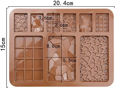 Selecto Bake 2 Pack Chocolate Silicone Dessert Mould 9 Cavity Break Apart Silicone Chocolate Bar Moulds - Image 3