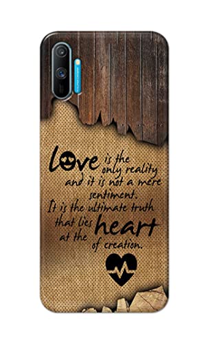 Image of PRINTFIDAA Love is The Only Reality and It is Not Mere Sentiment Printed Designer Hard Case for Realme C3 Back Cover -(e) RPM1010
