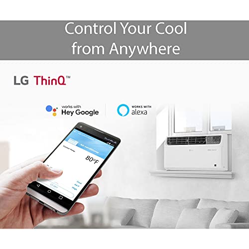 Lg 18,000 Btu Dual Inverter Smart Window Air Conditioner, Cools 1,000 Sq. Ft., Ultra Quiet Operation, Up To 25% More Energy Savings, Energy Star®, With Lg Thinq, Amazon Alexa & Hey Google, 230/208V #TOP3