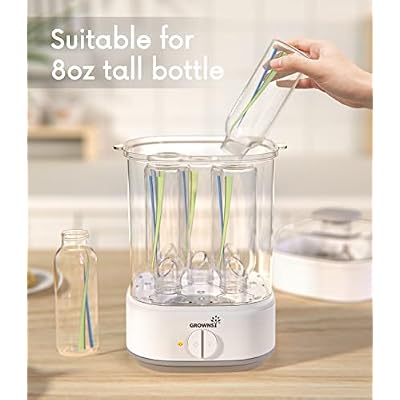 Bottle Sterilizer, Baby Bottle Steam Sterilizer, Electric Baby Bottle Sanitizer with Timer for Baby Bottles, Pacifiers, Pump Parts