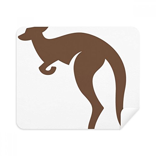 Australia Flavor Kangaroo Brown Outline Cleaning Cloth Screen Cleaner 2pcs Suede Fabric