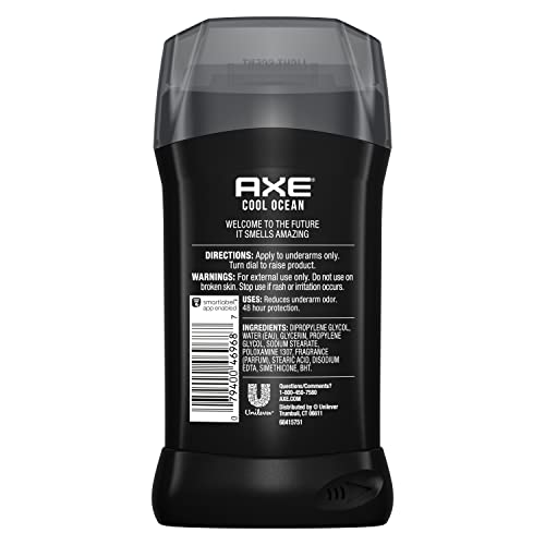 Axe Deodorant Stick For Men For Long Lasting Odor Protection Cool Ocean All Day Fresh Scent Men's Deo, Aluminum Free, 3 Ounce (Pack Of 4) #TOP1