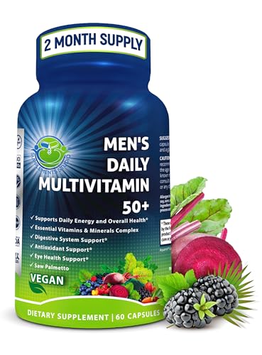 18% off - Men's Daily Multivitamin 50 Plus - Vegan Methylated Multivitamin for Men 50 and Over - Saw Palmetto,...