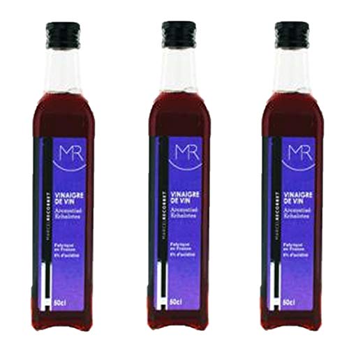 Lot 3x Vinaigre de vin rouge échalote - Marcel Recorbet - bouteille 500ml Cover