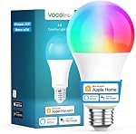 VOCOlinc Smart Light Bulb Works with Apple Homekit, Alexa, Google Home, Dimmable WiFi Smart Bulbs, 850 Lumens, E26 LED Smart Bulb 60 Watt Equivalent, A21, 2200K-7000K RGBW, 9.5W, 1 Pack