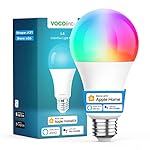 VOCOlinc Smart Light Bulb Works with Apple Homekit, Alexa, Google Home, Dimmable WiFi Smart Bulbs, 850 Lumens, E26 LED Smart Bulb 60 Watt Equivalent, A21, 2200K-7000K RGBW, 9.5W, 1 Pack
