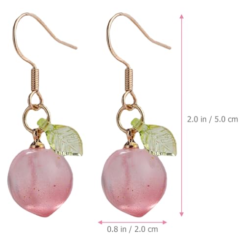 Boucles d'oreilles de forme de pêche en design numérique avec finitions mignonnes - 6