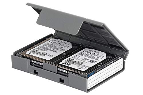 DecentGadget - Caja de almacenamiento para disco duro (2,5, gris)