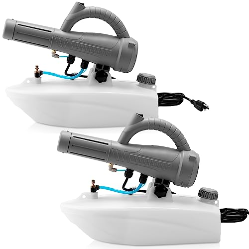 Hiboom 2 Pack 5L Electric ULV Fogger Outdoor Disinfectant Fogger Mist Cold Sprayer Machine Portable Atomizer Sprayer Distance 30 ft for Home School Yard Public